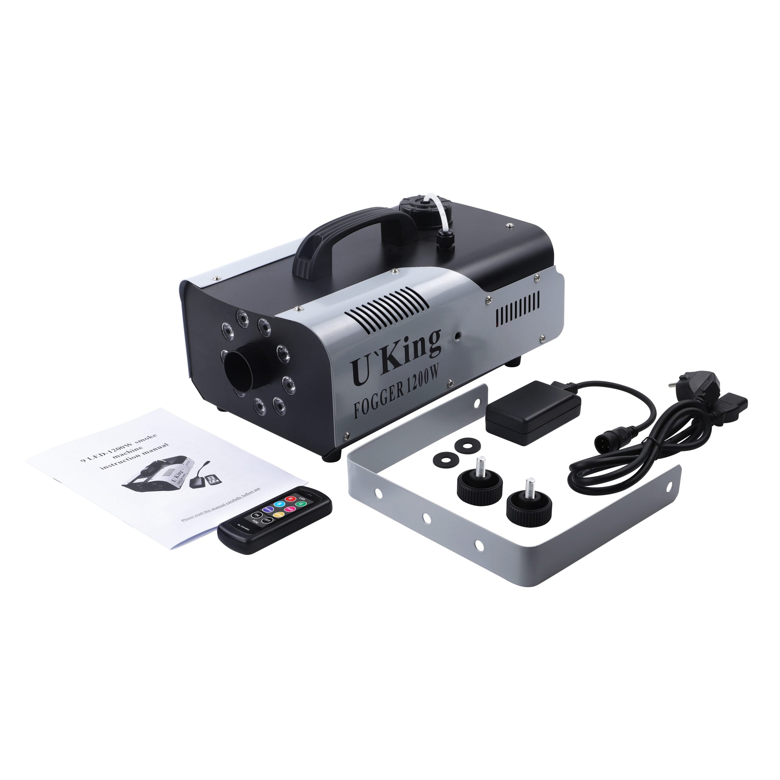3PCS 1200W Fog Machine Remote RGB 3in1 LED Colorful Spray Equipment Smoke Machine