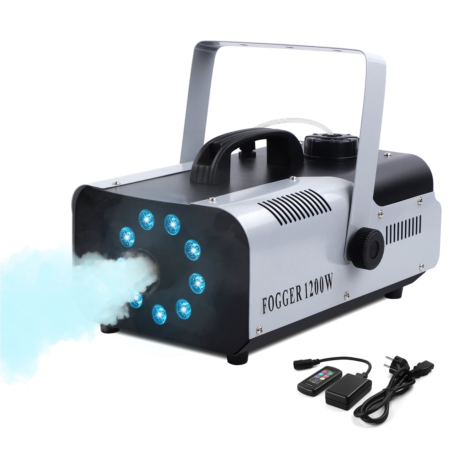 3PCS 1200W Fog Machine Remote RGB 3in1 LED Colorful Spray Equipment Smoke Machine