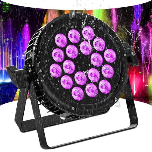 100Stk ZQ01417 270W Wasserdicht IP65 18 LED RGBW DMX PAR Bühnenlicht Outdoor Show Disco Wedding+60Stk ZQ14019 3M DMX-Kabel