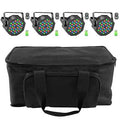 1x ZQ01104X4B(4 Pack LEDs Par Lights Battery RGB Stage Par Light with Bag)