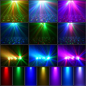 Mini Stage Lights Bracket Effect Lights w/ Sound Control & Remote Control for DJ Shows Concerts Parties Bars KTV Ballroom