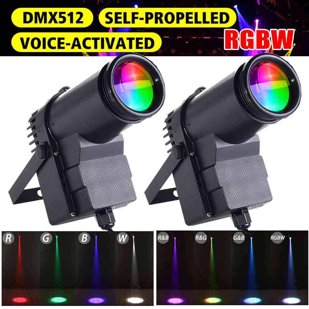 4x 30W LED DMX RGBW Bühnenbeleuchtung Pinspot Bühnenlicht Disco Punktstrahler