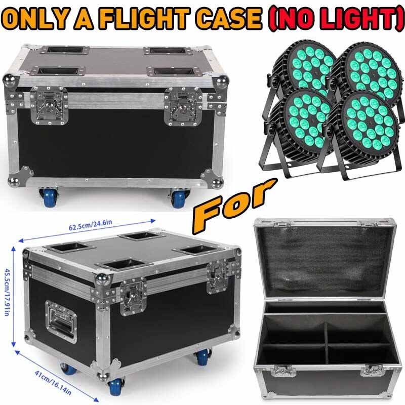 4stk Flightcase for 18LED RGBW PAR Can Bühnenlicht 4IN1 Case