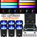 18stk Akku DJ Bühnenlicht Mit 3stk Flightcase 108W RGBWA UV 6 LED Par DMX APP Control