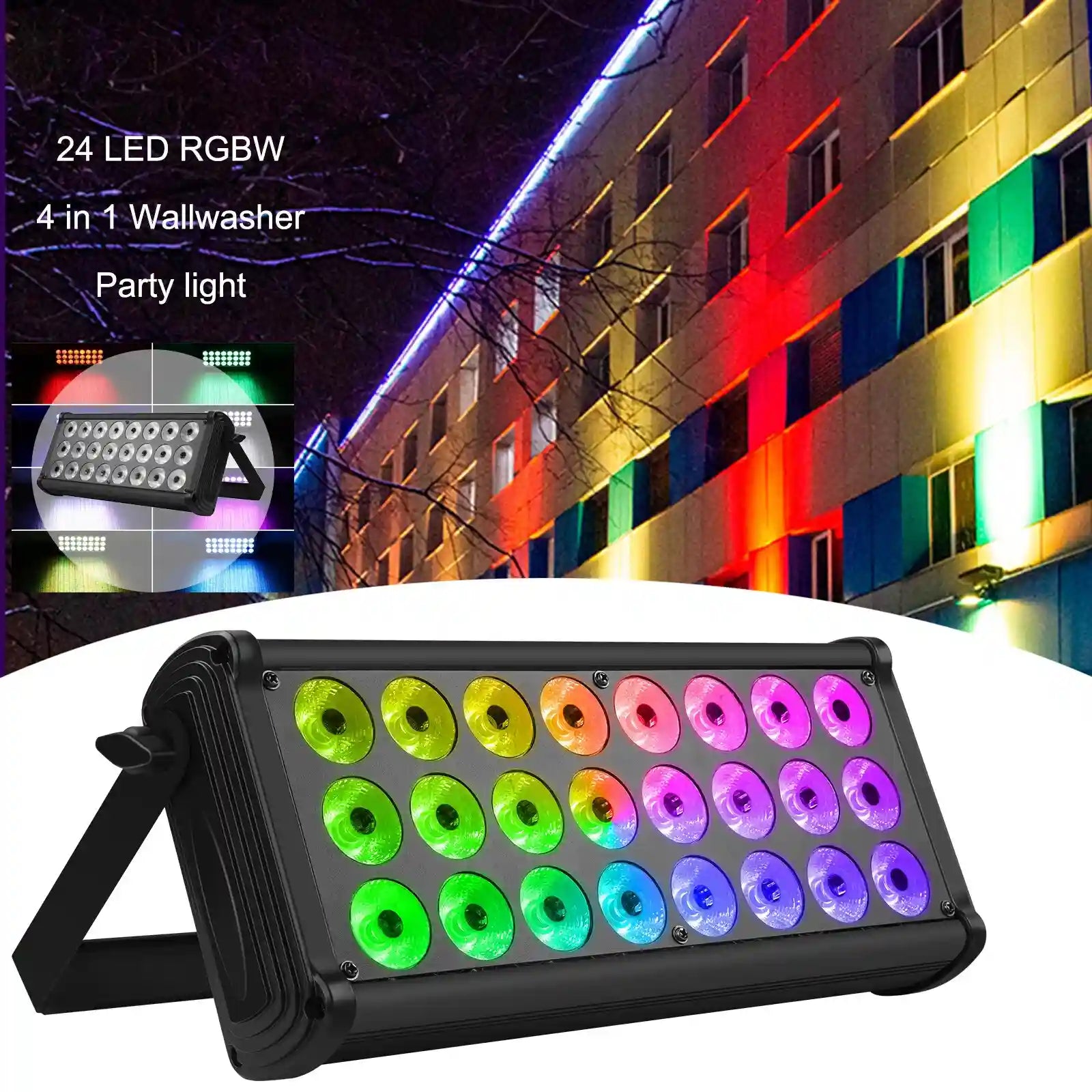 16CH 96W RGB Wallwasher 24 LED DMX512 Partylicht Licht Bar für Live-Events Bar-ZQ06075EU