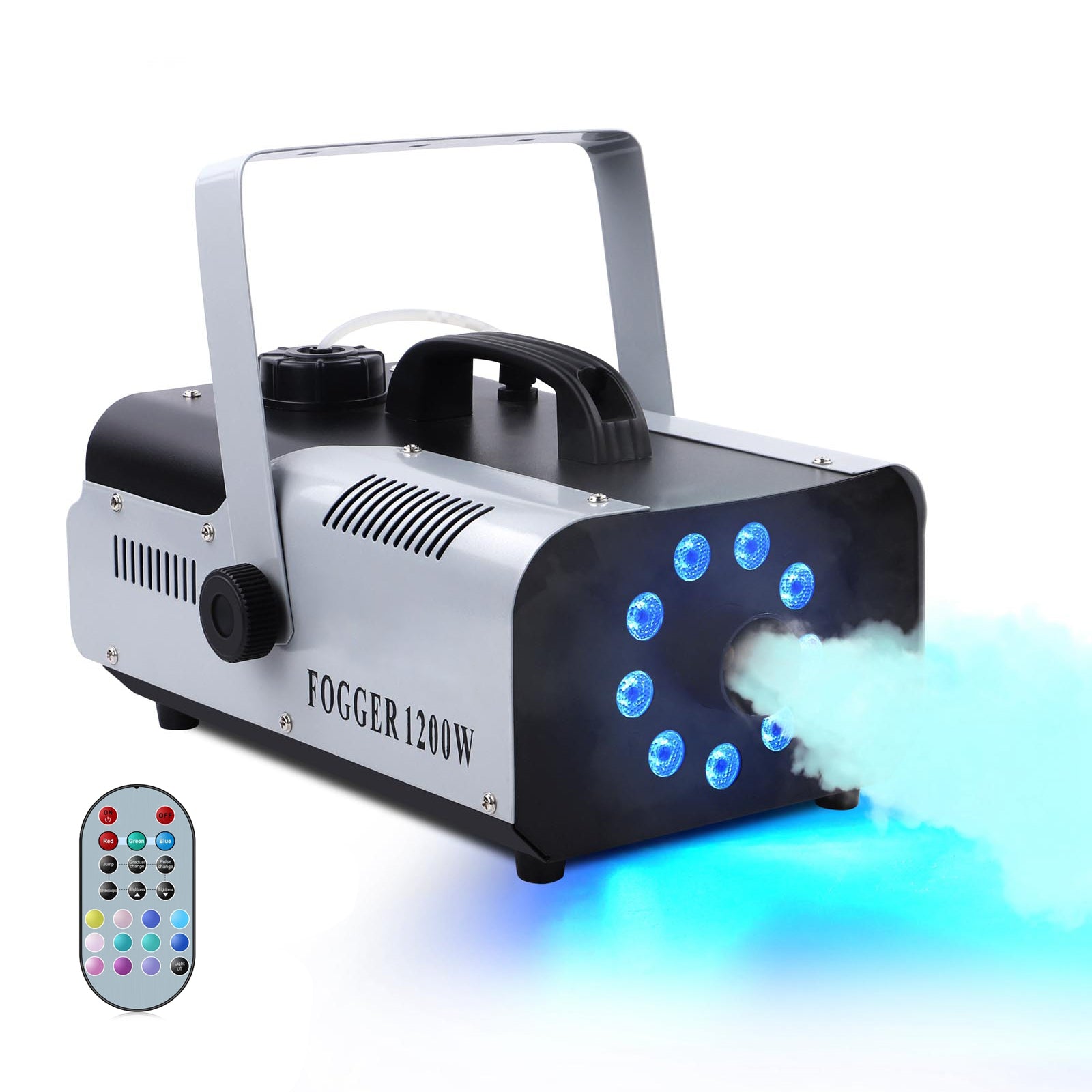 2pcs 1200W Nebelmaschine mit RGB 9 LED Bühnenlicht