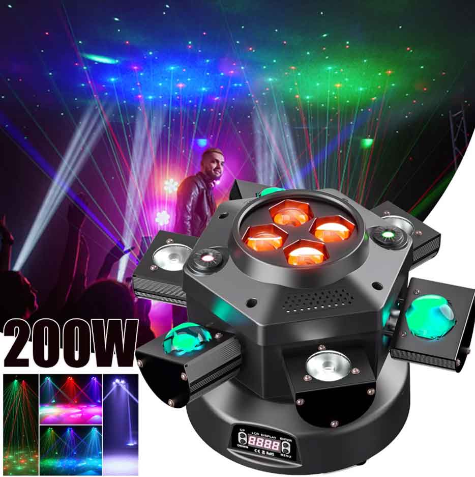 200W LED RGBW Strahl Laser Beam Moving head DMX Bühnenlicht Scheinwerfer dj Show