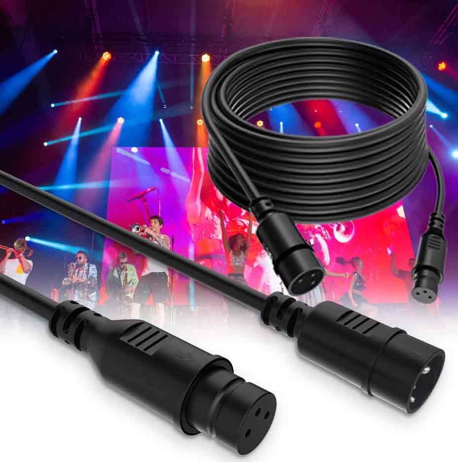 U`King 3M DMX512 Kabel 3-Pin XLR Signalkabel für Moving head Par Bühnenlicht