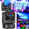 8PCS 7LED 350W Moving Head Lights DMX Bee Eyes Strobe Wash Disco Stage Lighting