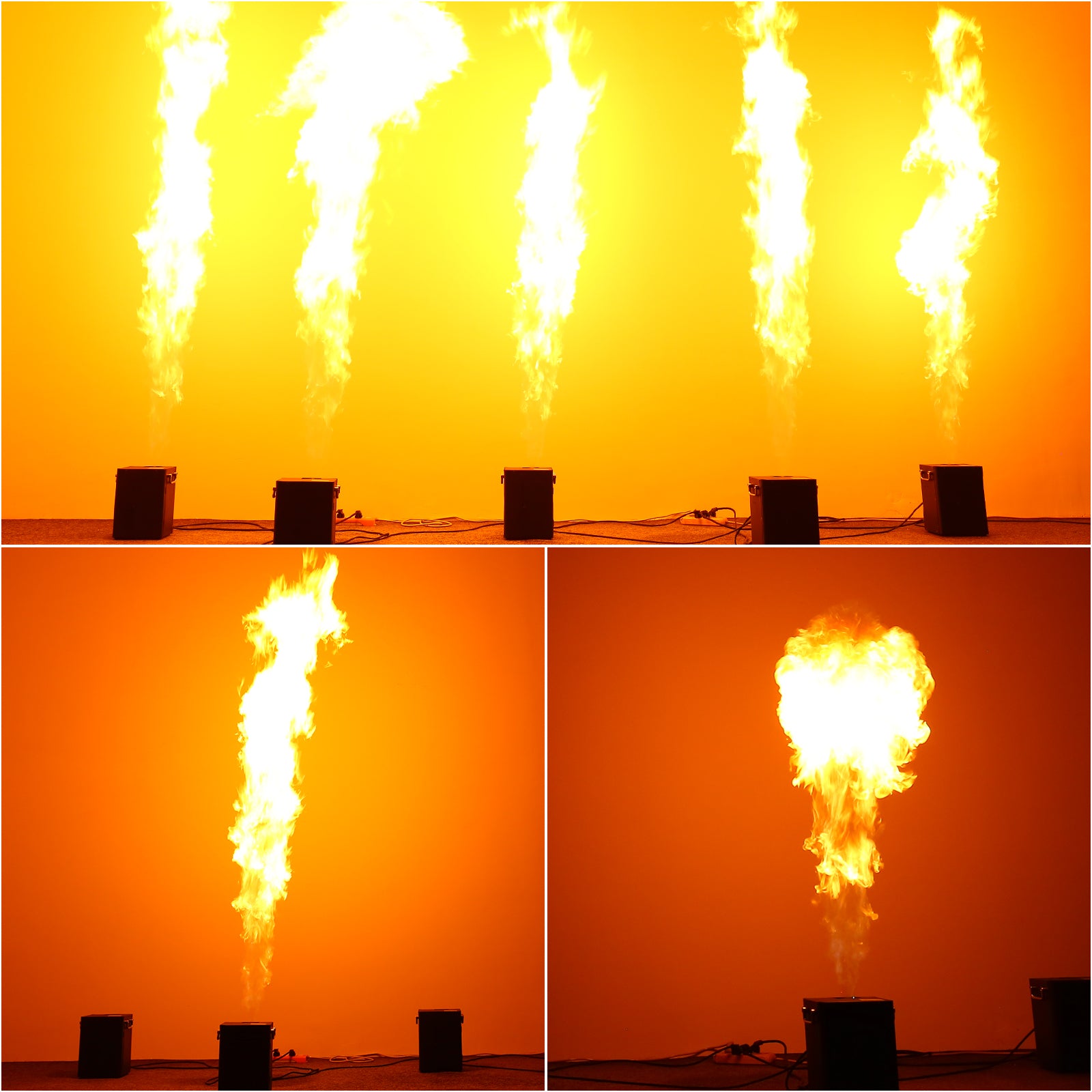 3X 180W Flammenprojektor Jet Flame Fire Machine BüHneneffekt DMX Flammenwerfer Show