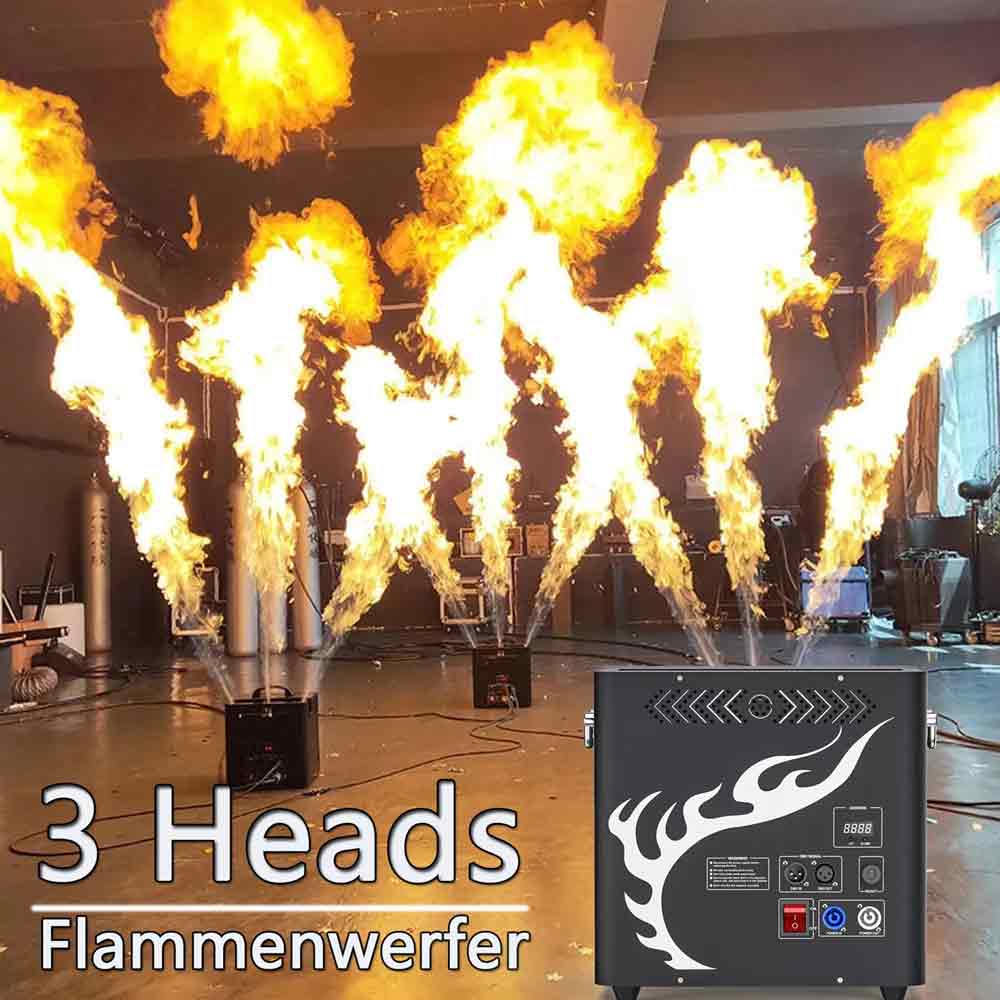 1X Flammenprojektor 300W Flammenwerfer Jet Flame Fire Maschine DMX Halloween Xmas