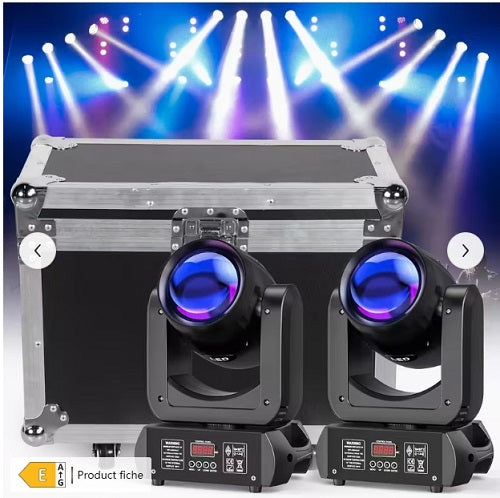 10 projecteurs PAR & 2 projecteurs à tête mobile avec flightcase