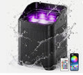 2PCS LED 7x20W RGBWA+UV Par Light Battery Power Waterproof Outdoor Wash Uplights