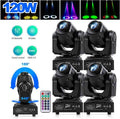 4pcs 120W RGBW 8Gobo Moving Head Light with Remote DMX Spotlight DJ Show Halloween
