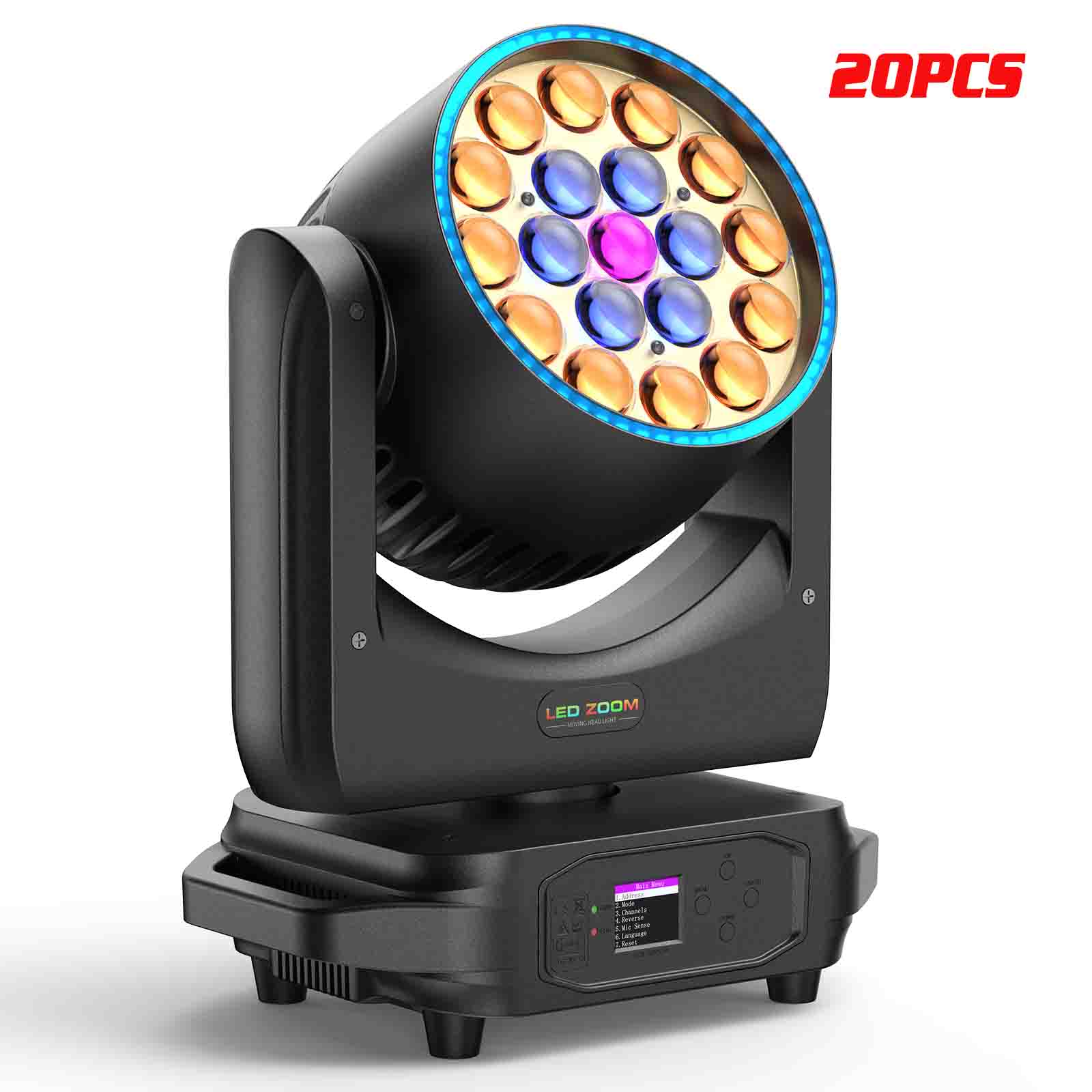 380W LED Zoom Moving Head Beam Light RGBW DMX Wash Lighting Stage DJ Disco Bar