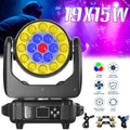 2stk 19x15W RGBW Wash Zoom Beam Moving Head Licht DJ Show