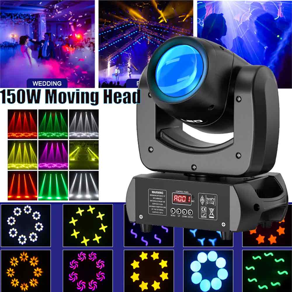 12x 150W LED Moving Head Prism 8 Gobo Bühnenlicht DMX Strahl dj Bar Disco Show Party