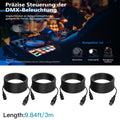 200x 3M DMX512 Kabel 3-Pin XLR Signalkabel für Moving head Par Bühnenlicht