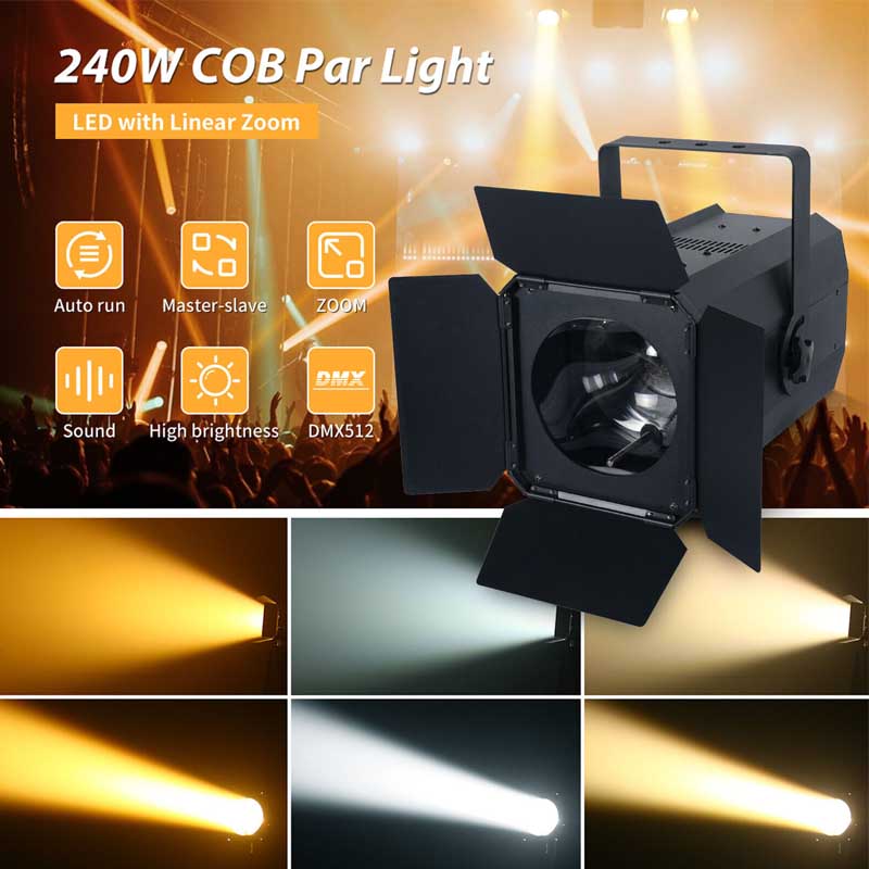 2stk 240W COB LED Par DMX512 Audience Theaterstrahler for Mathis Stendike
