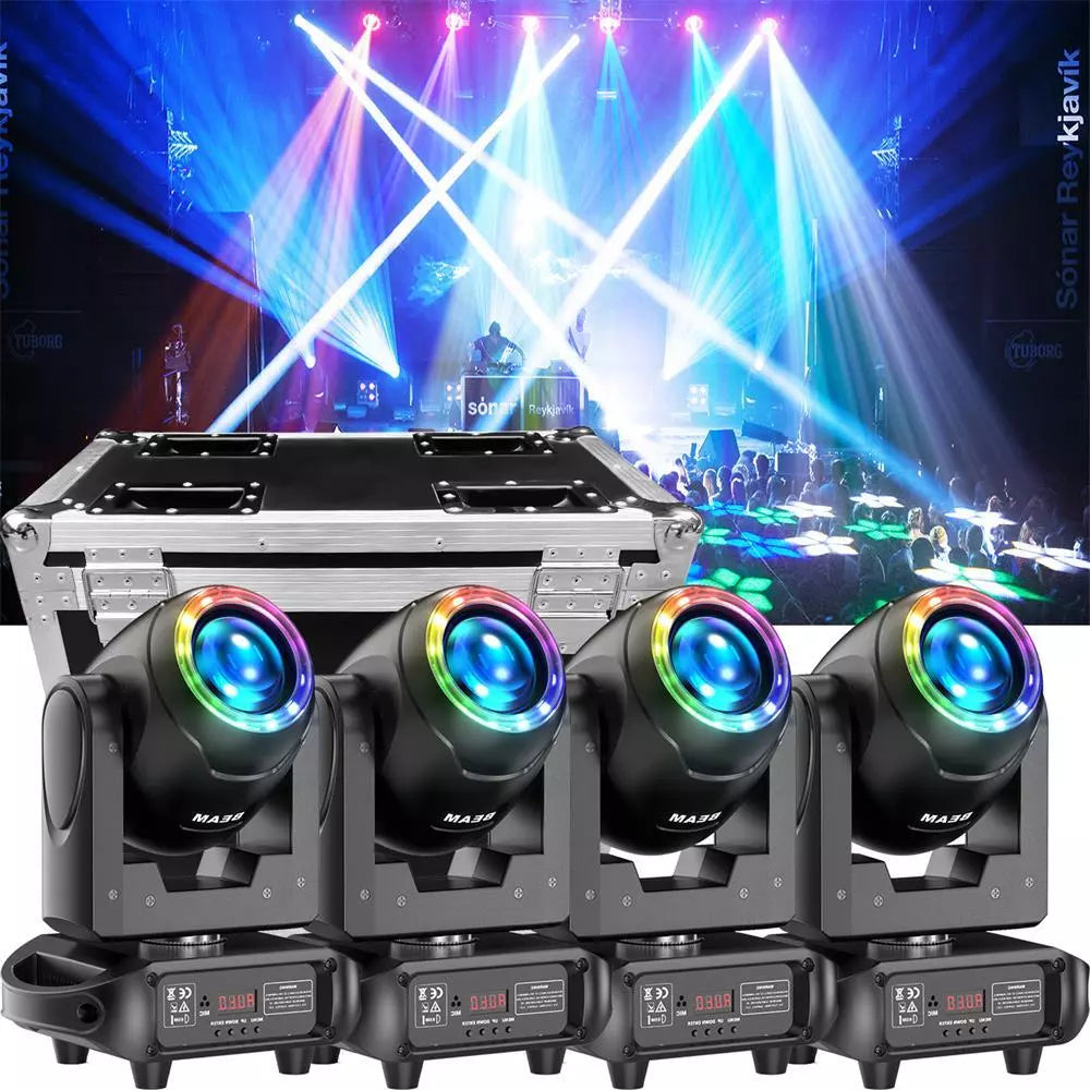 8x 150W LED Beam Moving Head 16 Prisma 8 Gobo Streifen dj Effekt Bühnenlicht