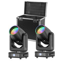 10stk 250W Zoom LED Wash Moving Head Strahler DMX 48 Prisma Bühnenlicht Partylicht Mit 5stk Flight Case
