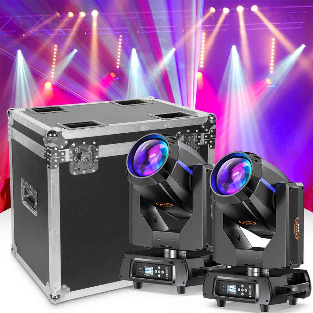 2stk Flightcase for 2pcs 20R Moving Head DMX  (NO including lights)