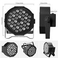 64X PAR Light 36LEDs RGB with Wireless Remote Sound Activated DMX Control for DJ Party Stage Effect Lighting