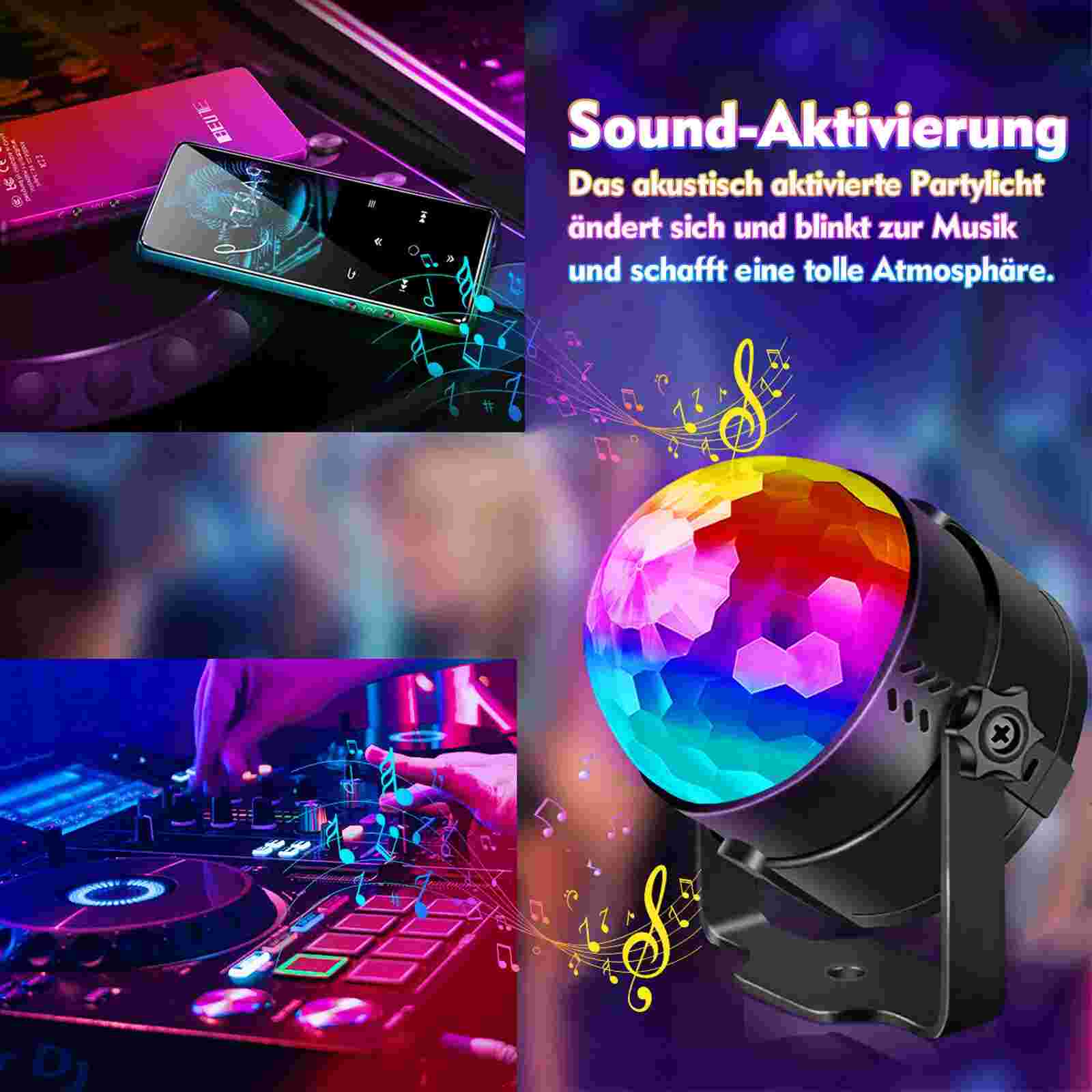 LED Discokugel Lichteffekt Magic RGB DJ Party lichtorgel Bühnenbeleuchtung