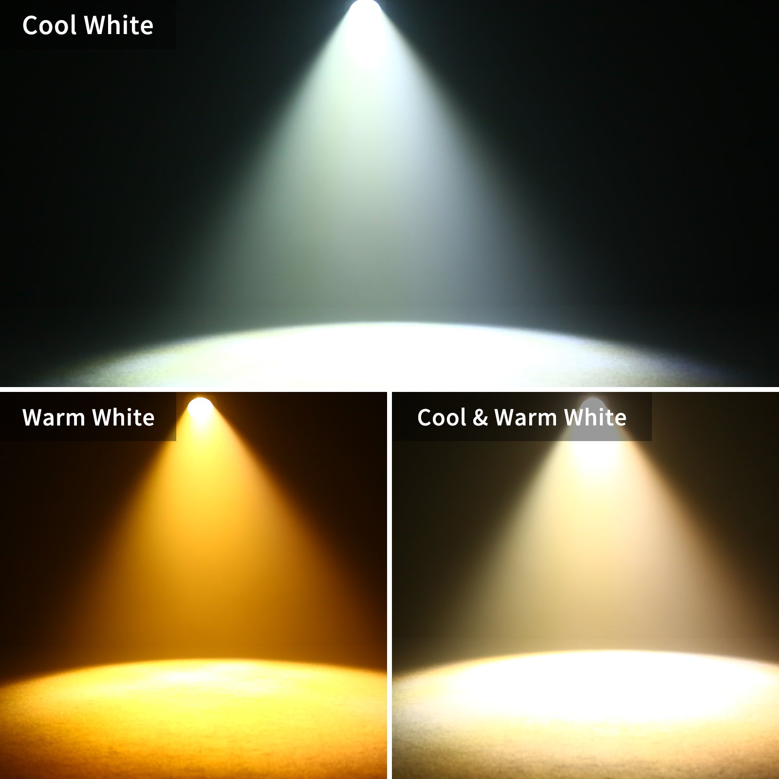 4pcs  COB LED Par Strahler Zoomable DMX Bühnenlicht Weiß/Warmweiß Scheinwerfer