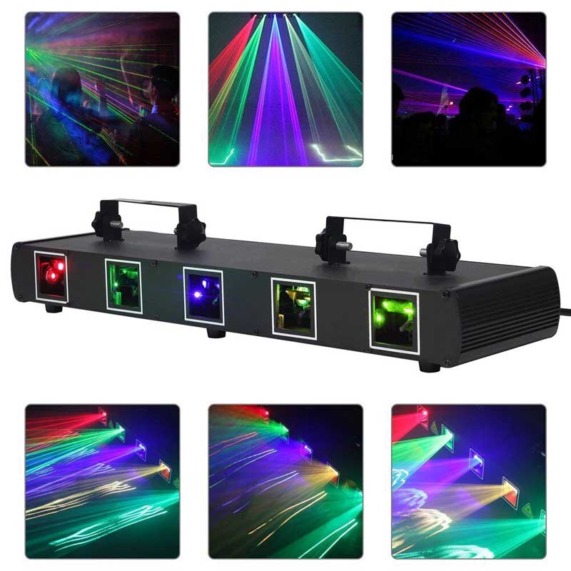 5 Laser Strahl RGBYC DMX Lichteffekt Bühnenlicht for Paolo Ferrerio