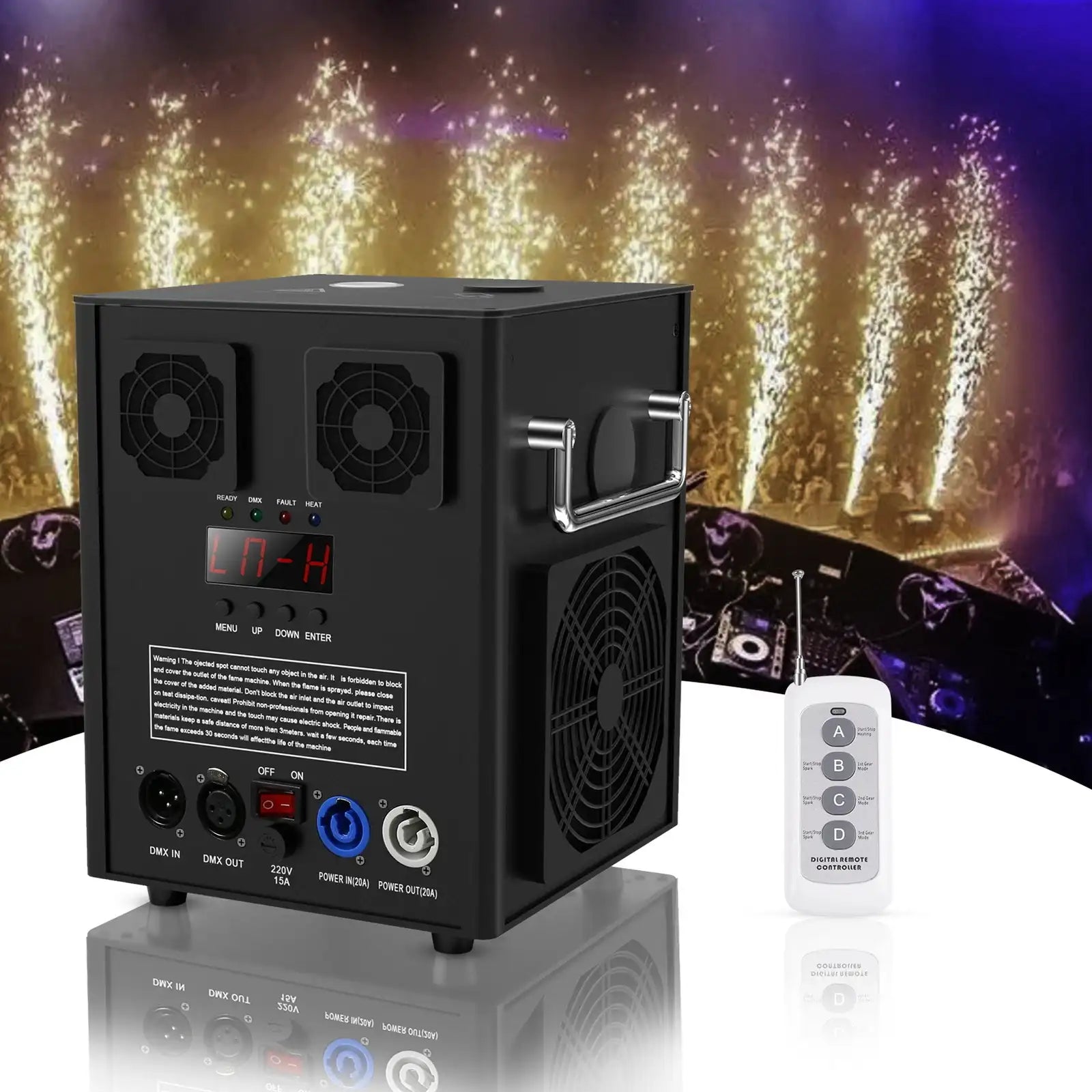 1400W LED Sparkular Funkenmaschine DMX512 Cold Spark Machine Feuerwerk Hochzeit