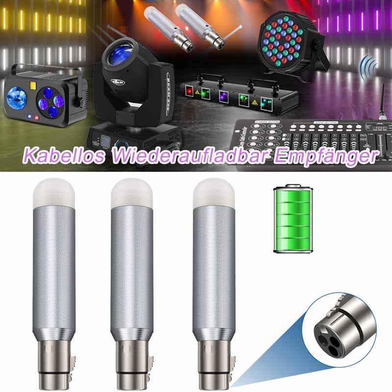 3stk 2.4G Receiver DMX512 Funk Empfänger Controller für Bühne Lichteffekte Show