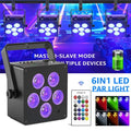 16x RGBWA 90W Par Bühnenlicht Akku Wiederaufladbares 6in1 LED DMX Weihnachten