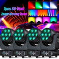 6stk 7X60W RGBW LED Moving Head Wash Zoom Effekt DMX Bühnenlicht Chris Reinel