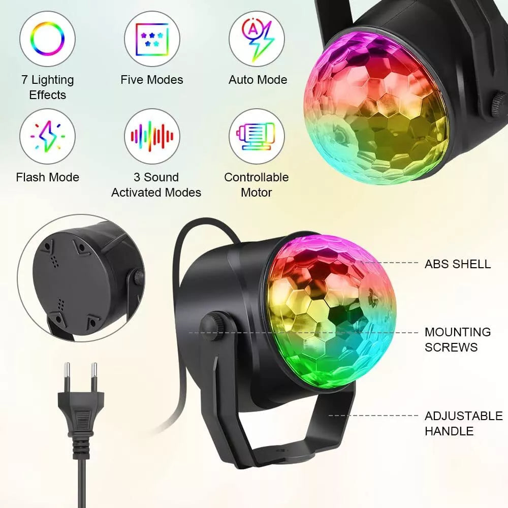 LED Discokugel Lichteffekt Magic RGB DJ Party lichtorgel Bühnenbeleuchtung