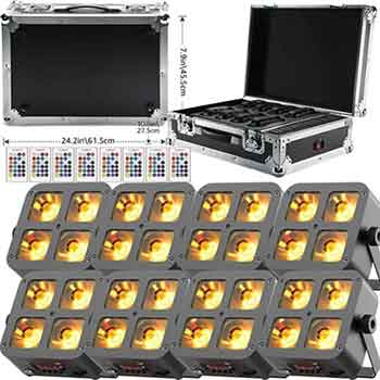 8x Akku led Par mit 1x case for femak18