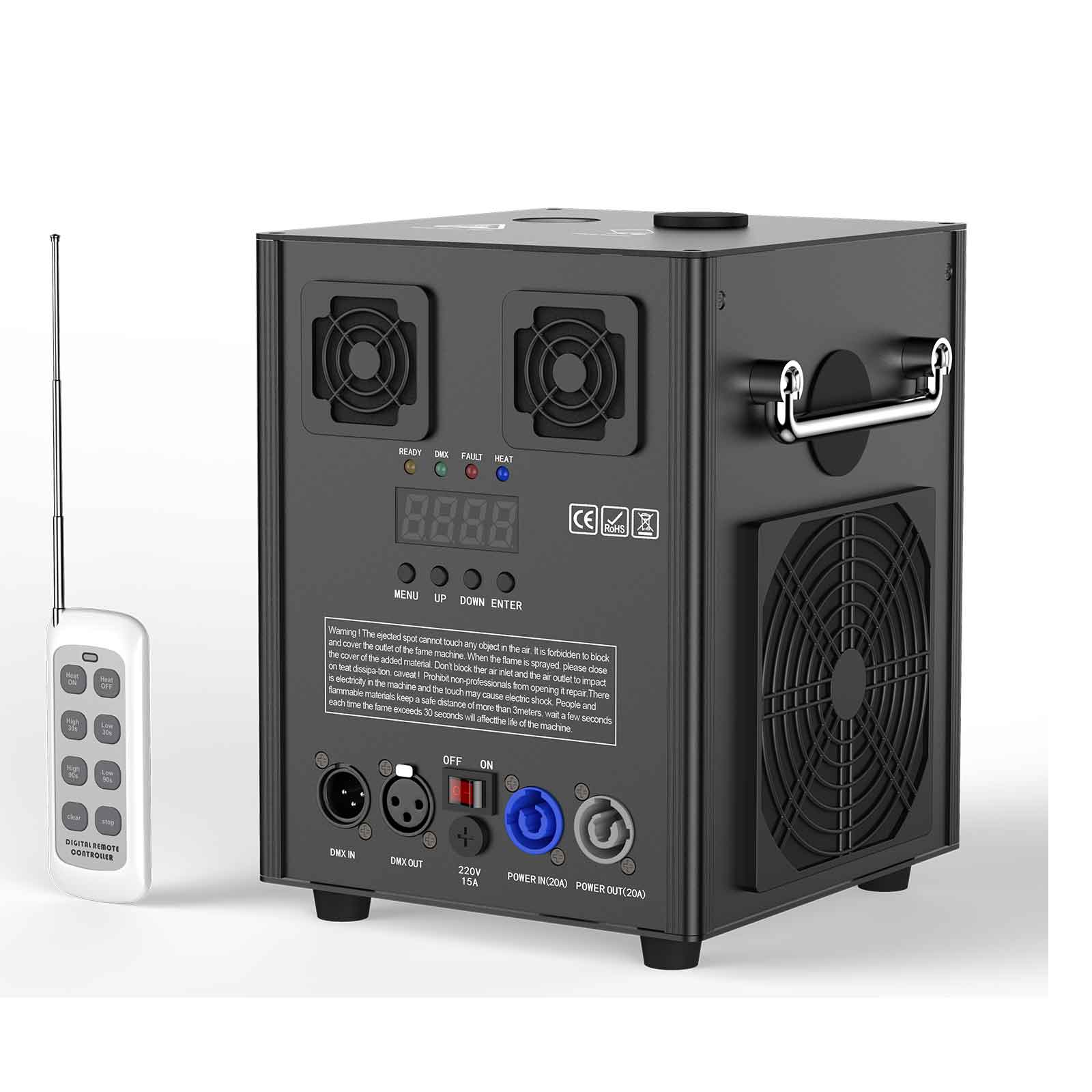 4pieces cold spark machines 700w+ 30pieces powder+2pices co2 guns for Lampraki