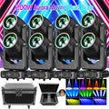6X 230W LED Aurora Moving Head Bühnenlicht 17 Gobo 8+16 Prisma DMX DJ +3X Flightcase