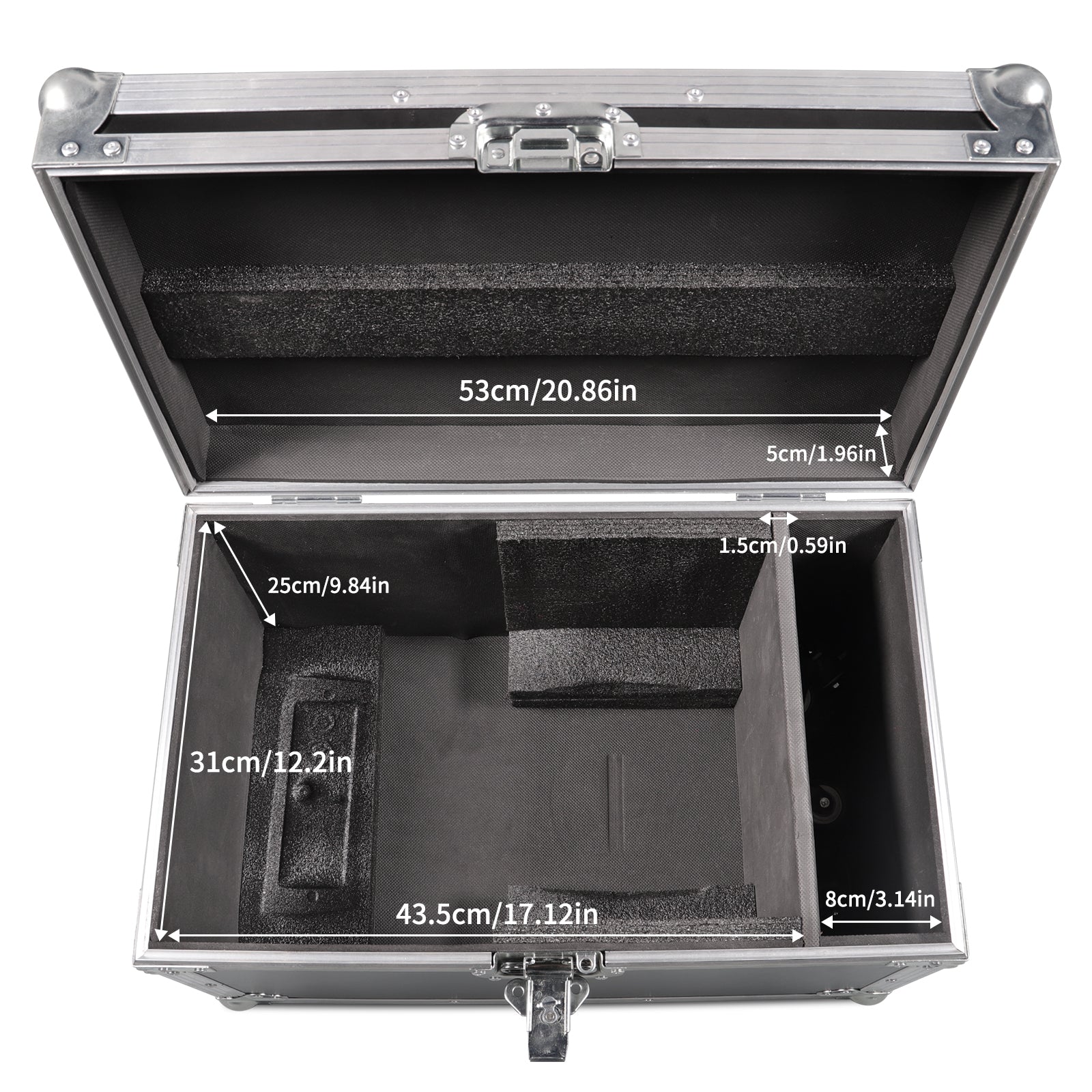 Final payment-10stk 7R Flightcase Transportcase mit Rollen Transport Case Scheinwerfer Kiste 59*38*36cm