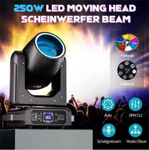250W LED RGBW Moving Head DMX Strahl Mit Licht Streifen 18 Prismen Spot Licht