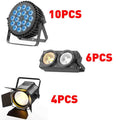 10PCS 6IN1 RGBWA UV PAR LIGHT+6PCS 200W COB PAR +4PCS 200W COB Par Light with Barn
