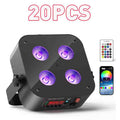 20PCS LED RGBWA+UV Battery Powered WIRELESS DMX Par Can DJ Uplighting Up Light