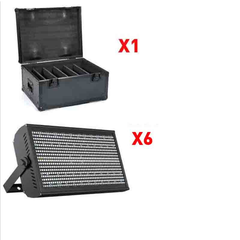 6PCS Wall Wash Light 768LED DMX RGBW Beam Wash DJ Disco Light Stage Light+Case