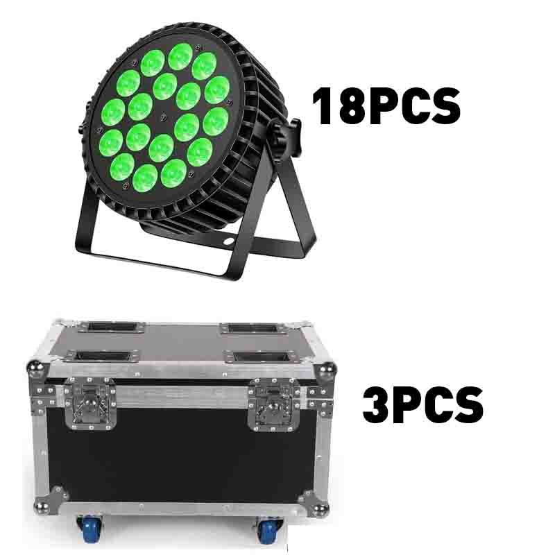 18PCS 18LED RGBW PAR LIGHT+3XCASE