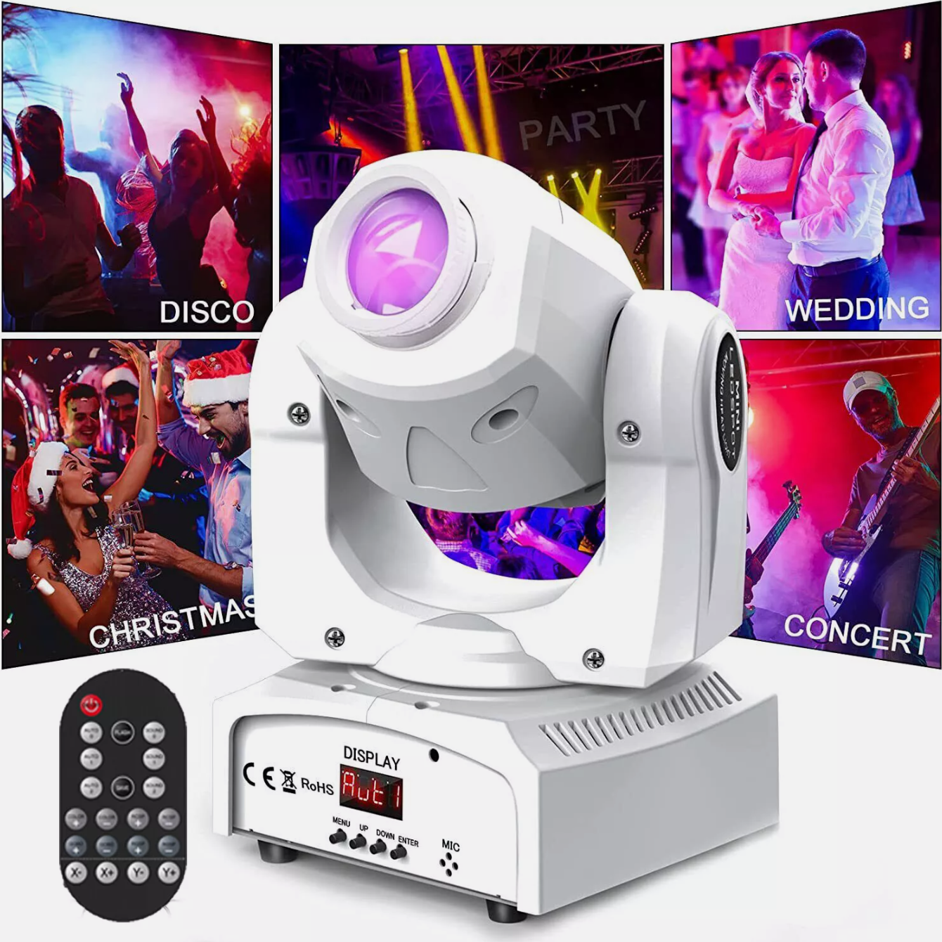 150W LED Moving Head Light RGBW Gobo Beam Stage DJ Disco Show DMX Spot Lighting