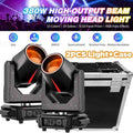 2PCS 380W MOVING HEAD BEAM LIGHT+FLIGHT CASE