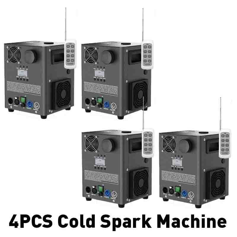 4PCS 1200W Cold Spark Machine Stage Effect DMX Firework DJ Event Party Wedding