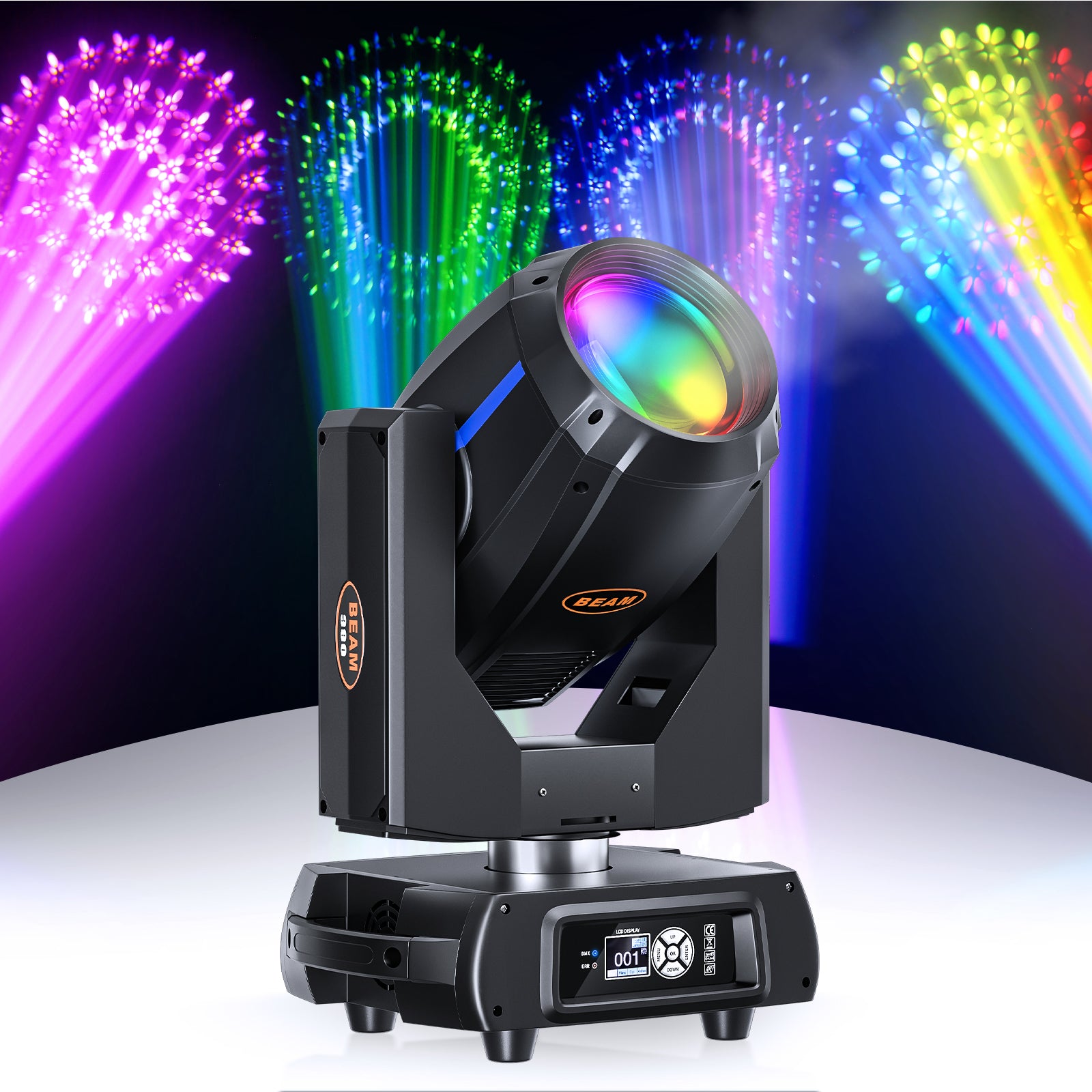 4× 380W 20R LED Moving Head DJ Light Gobo 64 Prism Beam DMX512 Stage Disco Light