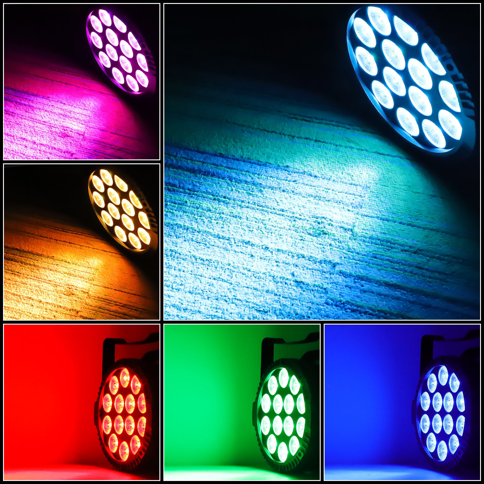 4Stk 140W LED Par Bühnenlicht Smart App Steuerung Par Strahler Party Discolicht
