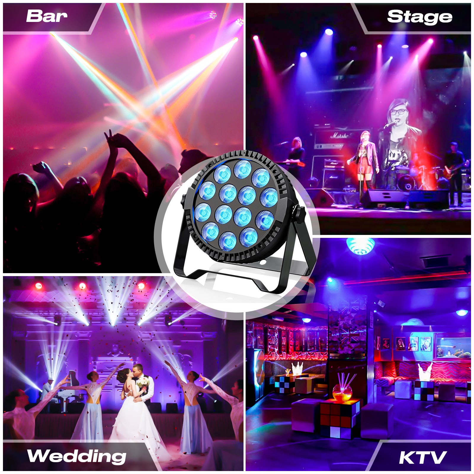 16X 140W RGBW Par Strahler 14 LED Par Bühnenlicht FüR Disco Show Party APP Steuerung